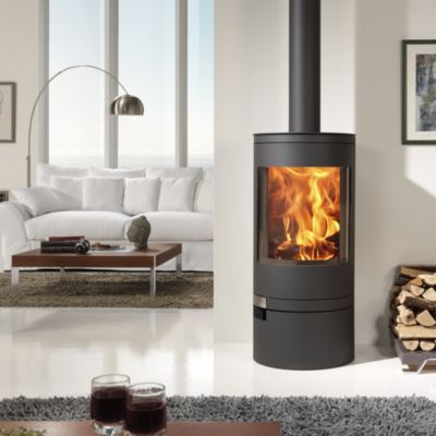 Poêle à bois en acier et fonte Panadero Akita 7.4kW 190m²