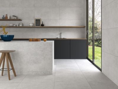 Carrelage sol et mur intérieur Arenisca effet béton gris 90 x 90 cm