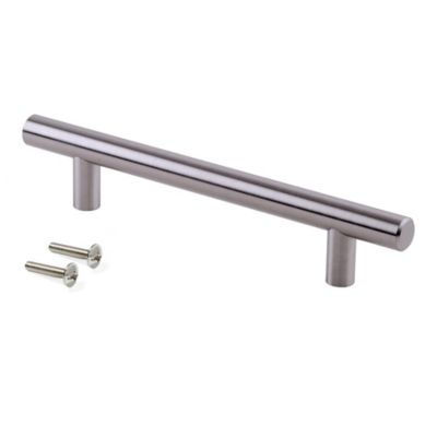 Emuca Poignée pour meuble Orlando D. 12 mm en acier finition nickel satiné avec entraxe 320 mm Gris - vue 3