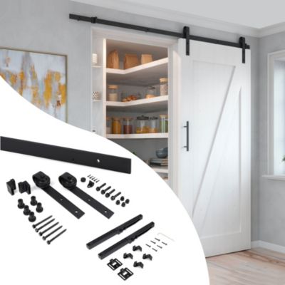 Emuca Système Barn de porte coulissante en bois suspendue, Peint en - vue 2