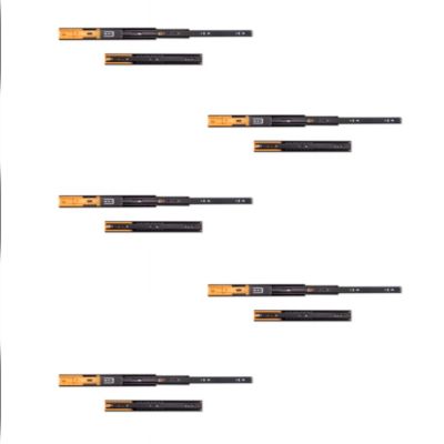 Emuca 5 paires de coulisses a billes, tiroirs à sortie totale Noir - vue 5