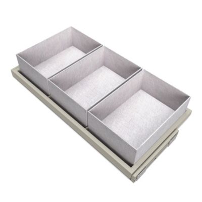 Emuca Kit de plateau 3 paniers d'organisation pour armoires - Gris pierre - vue 3