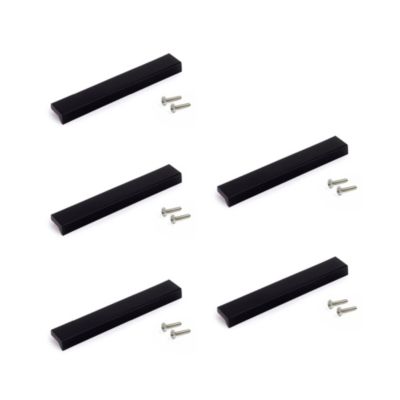 Emuca Lot de 5 poignées pour meubles Bremen- L160mm- entraxe 128mm- Aluminium- Anodisé Gris - vue 3