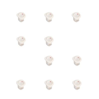 Emuca Lot de 10 interrupteurs à encastrer D21x21 - Plastique - vue 2