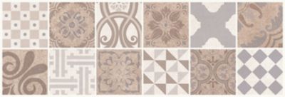 Carrelage mural décor beige 30 x 90 cm Doumay