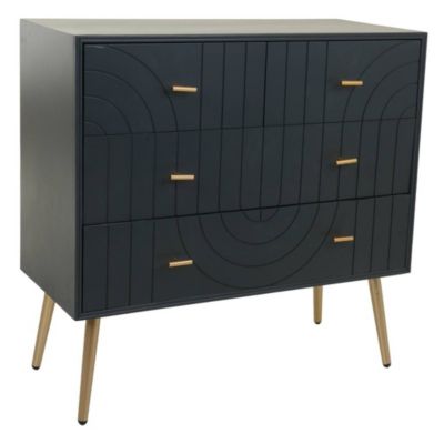 Commode en métal gris foncé 80x37x78h