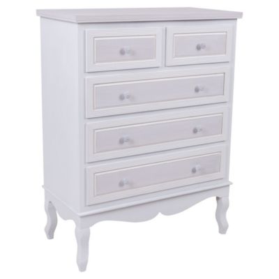 Commode en bois blanche 80x40x105