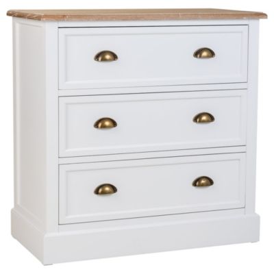 Commode en bois blanc 80x40x80h
