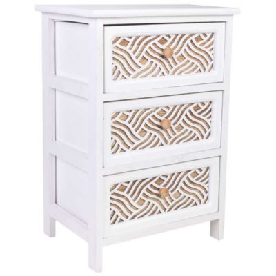 Wanderlust Deco Commode en bois blanc 40x29x58h cm - vue 2