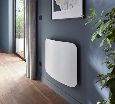 Radiateur à inertie pierre naturelle Mazda Curvado Dual Kherr blanc 1000 W