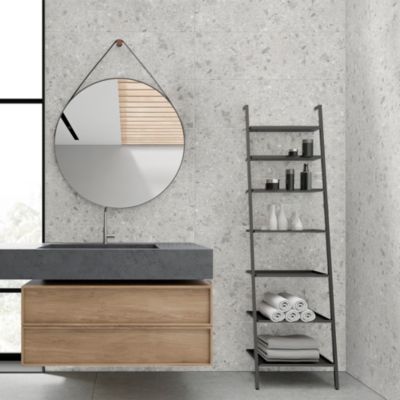 Carrelage mural coloris ivoire GeoTech 25 x 75 cm