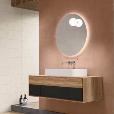 Carrelage mural marron Terre 25 x 75 cm