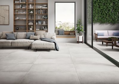 Carrelage sol intérieur aspect béton Lecco 60 x 120 cm