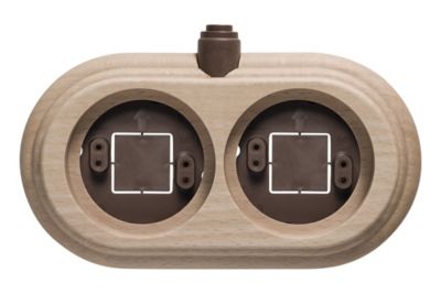 Plaque de finition Fontini Garby double Hêtre naturel + 1 liason IRL