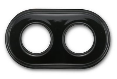 Plaque de finition Fontini Garby double Porcelaine noire