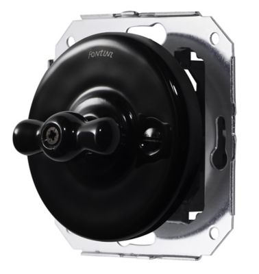 Double va-et-vient Fontini Garby Porcelaine noire, manette noire
