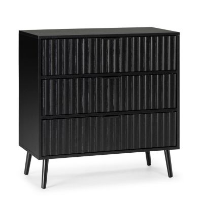 Commode Lluvia 3 tiroirs couleur noir