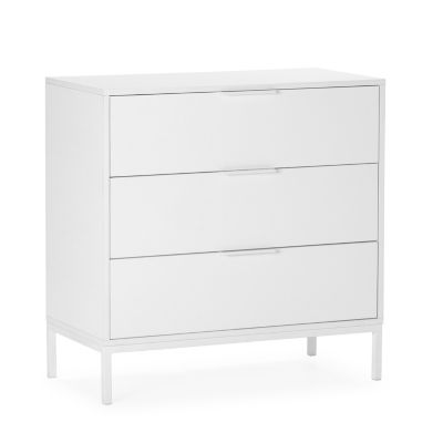 Commode Auri 3 tiroirs couleur Blanc