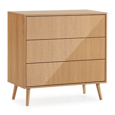 Commode Telmo 3 tiroirs couleur Chêne