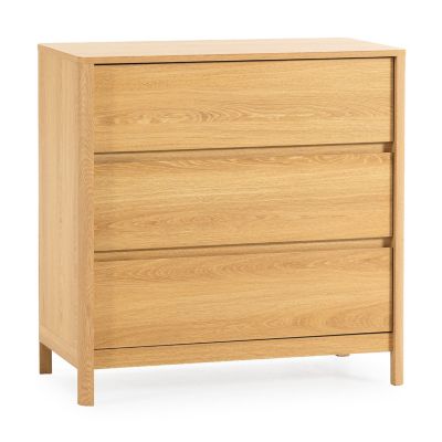Commode Nassau 3 tiroirs effet Chêne