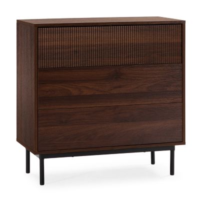 Commode Florida 3 tiroirs effet Noyer