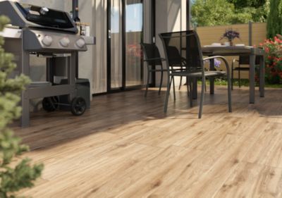 Carrelage sol extérieur aspect bois Toran 23 x 120 cm