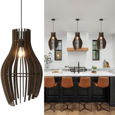 Suspension Lampe œuf Orange – Castorama, Vintage 70's, Métal, Hauteur 22cm