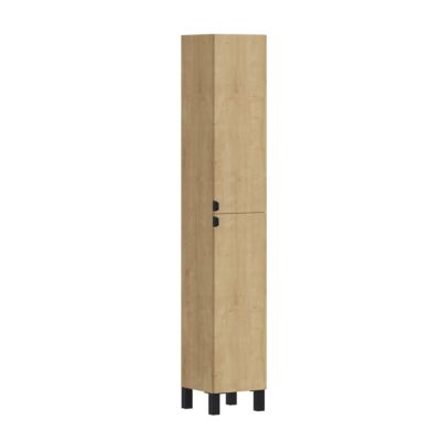 Colonne de salle de bains l.30 x H.176 x P.32 cm 2 portes blanc mat  Otto