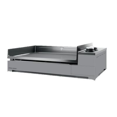 Plancha Premium Gaz - FORGE ADOUR - 2 brûleurs - Châssis Acier - Noir et Gris