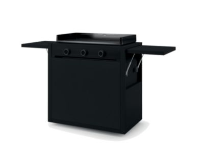 Forge Adour Chariot pour plancha Modern 75 cm en acier noir