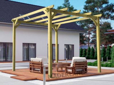 Pergola bois LE HAVRE 510x300 cm traité résistance élevée