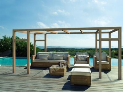 Pergola bois MONTREUIL 600x300 cm livraison dans 10 jours