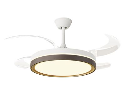 Ventilateur De Plafond Rétractable Avec Lumière Led Et Minuterie