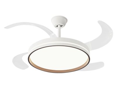 Ventilateur De Plafond Rétractable Avec Lumière Diamètre 122 Cm Couleur Et Bo
