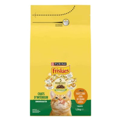 Croquettes Pour Chat Adulte Chat D'intérieur Poulet Légume Friskies Le Paquet De 1 5kg