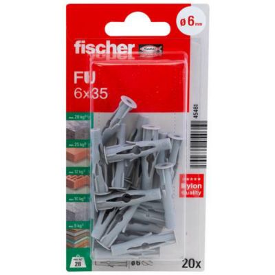 Cheville universelle FISCHER FU 6x35 K NV Nylon 6x35 mm Expansion universelle - vue 2