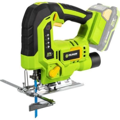 Scie sauteuse sans fil - FIELDMANN - 20V - 4 angles de coupe - Batterie et chargeur non inclus