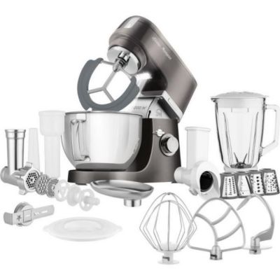 Sencor Robot Pâtissier Stm 6377ch 1000 W 4,5 L Gris Mat Avec Mixeur 1,5 L Hachoir - vue 4