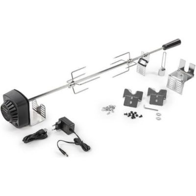 Roti BBQ electrique Fieldmann FZG 9031 230 V broche inox 80 cm