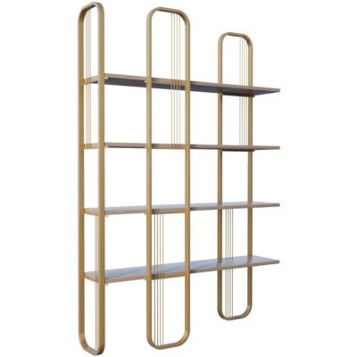 Etagère en aggloméré et métal Sierra Doré
