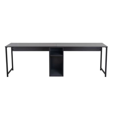 Bureau d'etude TWIN ASIR Group 240 cm Anthracite Noir panneau melamine 18 mm