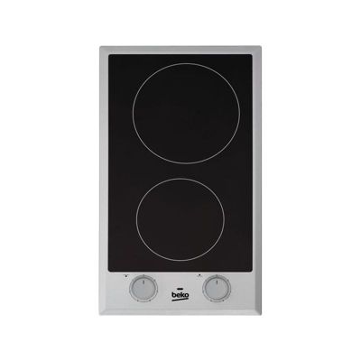 Table domino vitrocéramique 30cm 2 feux inox Beko HDCC32200X