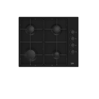 Table de cuisson gaz 61cm 4 feux 7900w noir Beko HIGG64123SB