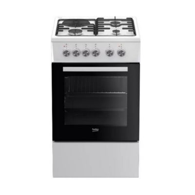 Cuisinière gaz 60l 4 feux blanc Beko FSS53011DW b100