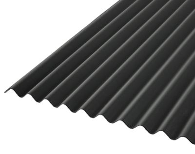 plaque ondulee bitumee noir 200 x 93 cm vendue a la castorama bastaing pin toitures bac acier