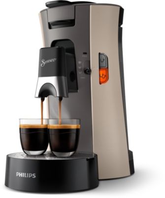 Machine a café dosette SENSEO SELECT Philips CSA240/31, Intensity Plus, Booster d'arômes, Crema plus, 1 a 2 tasses, Nougat