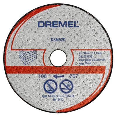 2 disques de coupe maçonnerie (DSM520) Dremel