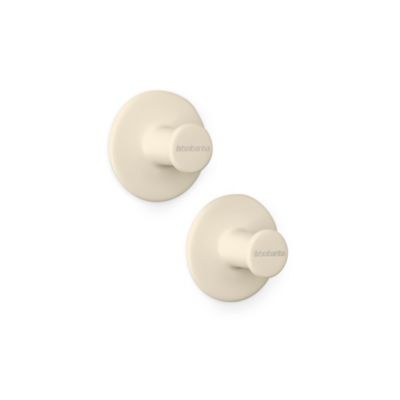 Lot de 2 crochets muraux pour salle de bains, beige, Brabantia ReNew