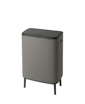 Poubelle à pression Brabantia Bo Touch Bin 2 x 30 L gris - Brabantia
