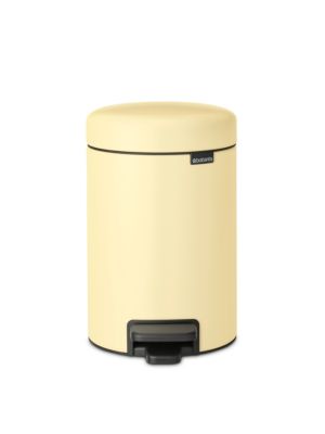 Poubelle à pédale 3 litres jaune Brabantia New Icon